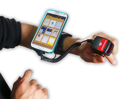 Scanset met 2D ringscanner en armband voor smartphone 