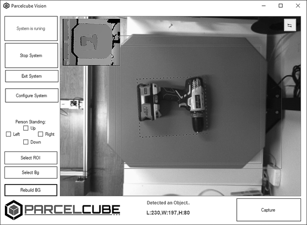 Parcelcube Vision sizing system